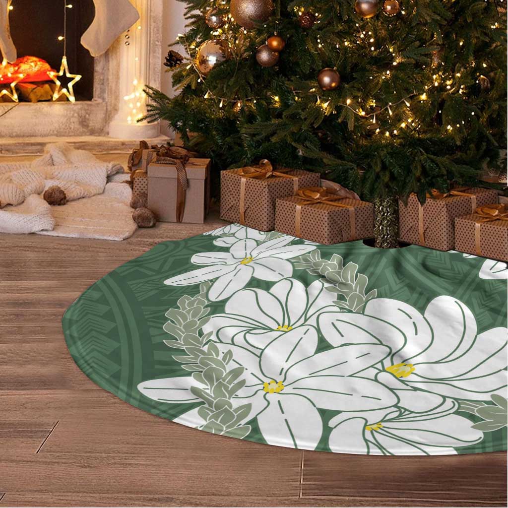 Ia Orana Tahiti Tiare Tree Skirt Sage Green Lei LT7 - Polynesian Pride