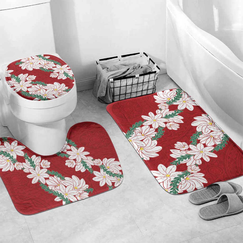 Ia Orana Tahiti Tiare Bathroom Set Crimson Lei - Polynesian Pride