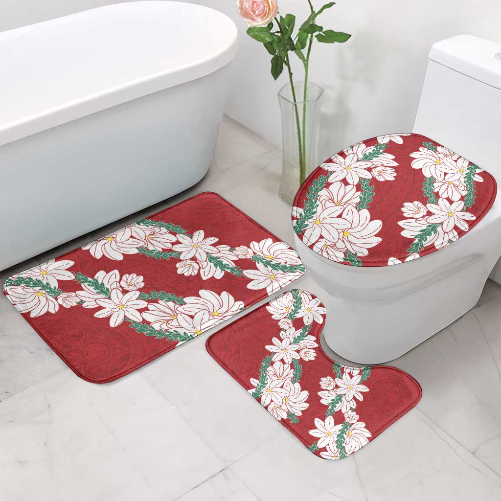 Ia Orana Tahiti Tiare Bathroom Set Crimson Lei - Polynesian Pride