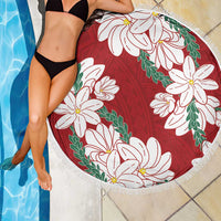 Ia Orana Tahiti Tiare Beach Blanket Crimson Lei - Polynesian Pride