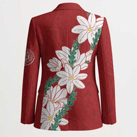 Ia Orana Tahiti Tiare Blazer Crimson Lei - Polynesian Pride