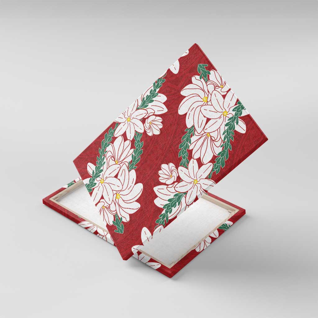 Ia Orana Tahiti Tiare Canvas Wall Art Crimson Lei - Polynesian Pride