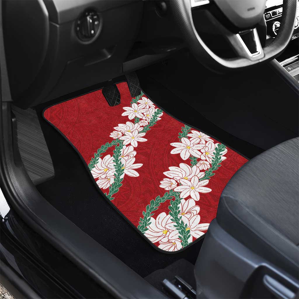 Ia Orana Tahiti Tiare Car Mats Crimson Lei - Polynesian Pride
