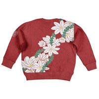 Ia Orana Tahiti Tiare Kid Ugly Christmas Sweater Crimson Lei - Polynesian Pride