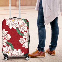 Ia Orana Tahiti Tiare Luggage Cover Crimson Lei - Polynesian Pride