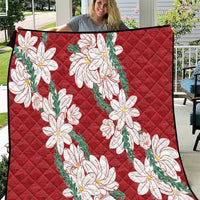 Ia Orana Tahiti Tiare Quilt Crimson Lei - Polynesian Pride