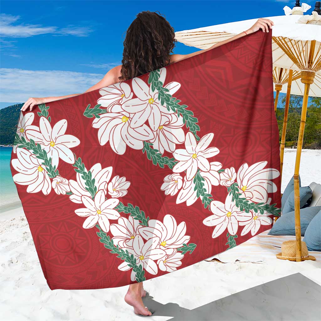 Ia Orana Tahiti Tiare Sarong Crimson Lei - Polynesian Pride