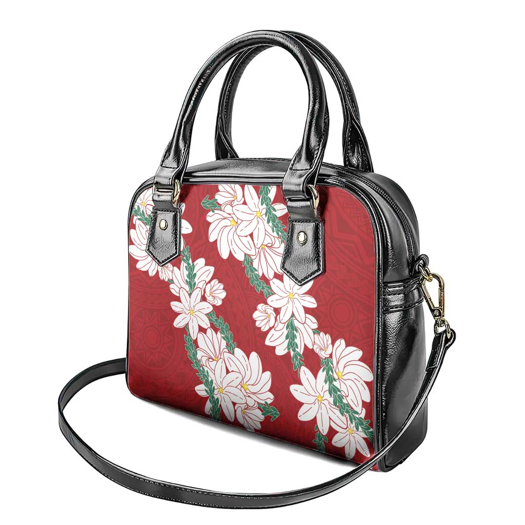 Ia Orana Tahiti Tiare Shoulder Handbag Crimson Lei - Polynesian Pride