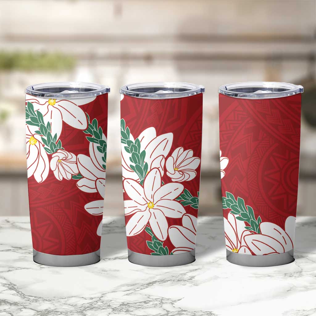 Ia Orana Tahiti Tiare Tumbler Cup Crimson Lei - Polynesian Pride