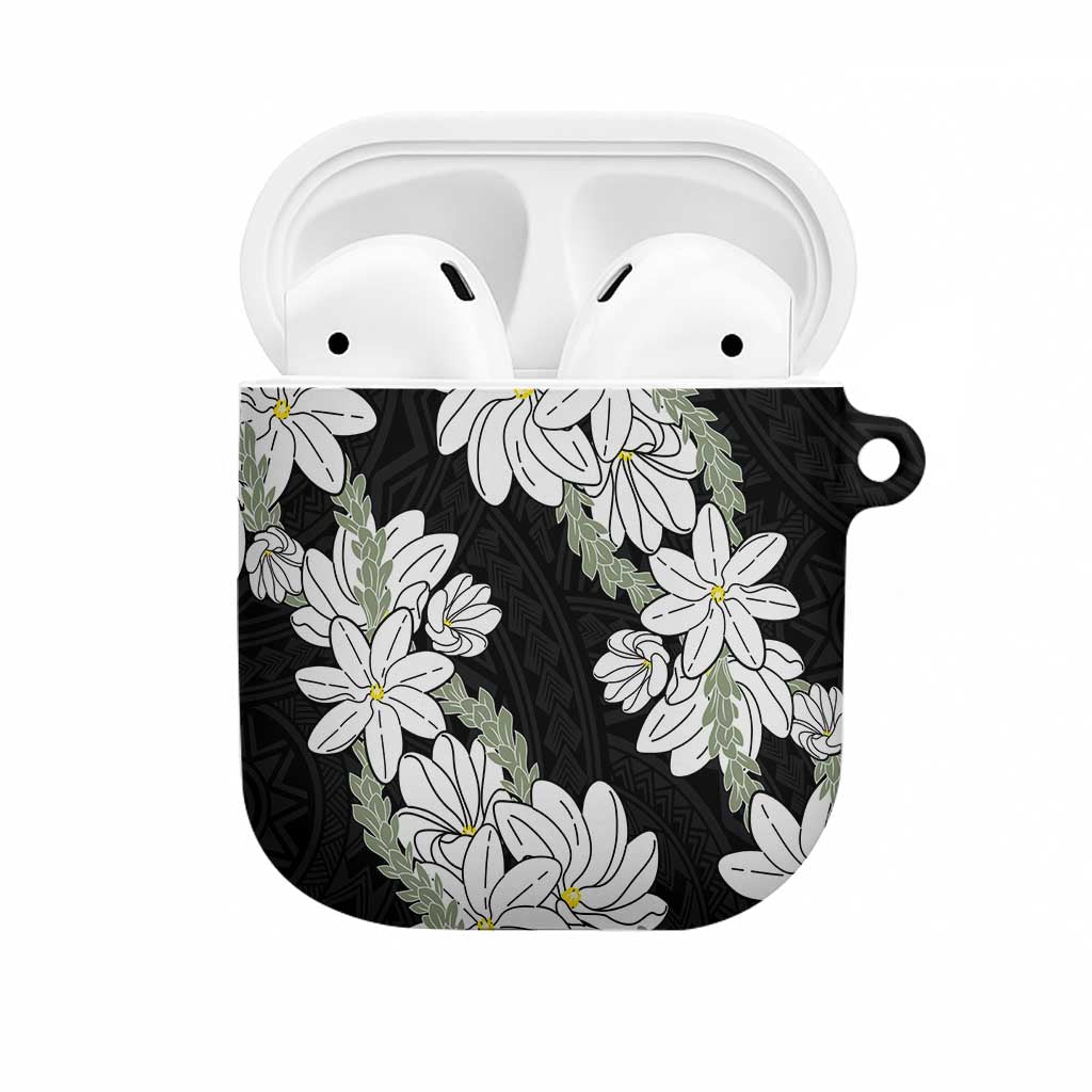 Ia Orana Tahiti Tiare AirPods Case Black Lei LT7 Black - Polynesian Pride