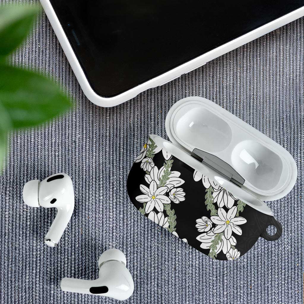Ia Orana Tahiti Tiare AirPods Case Black Lei LT7 - Polynesian Pride