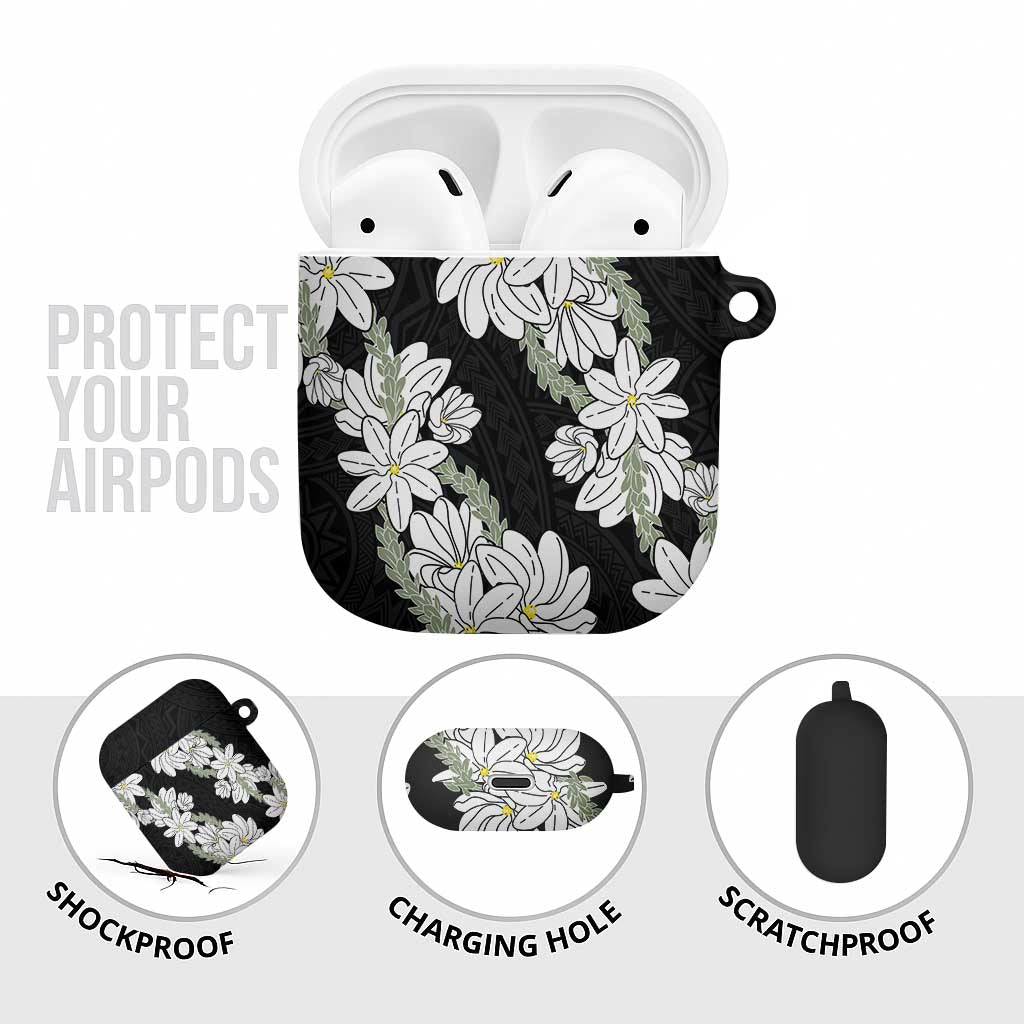 Ia Orana Tahiti Tiare AirPods Case Black Lei LT7 - Polynesian Pride