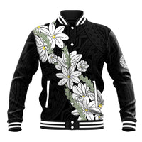 Ia Orana Tahiti Tiare Baseball Jacket Black Lei - Polynesian Pride