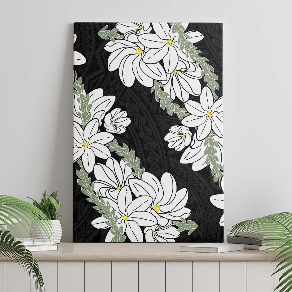 Ia Orana Tahiti Tiare Canvas Wall Art Black Lei LT7 - Polynesian Pride