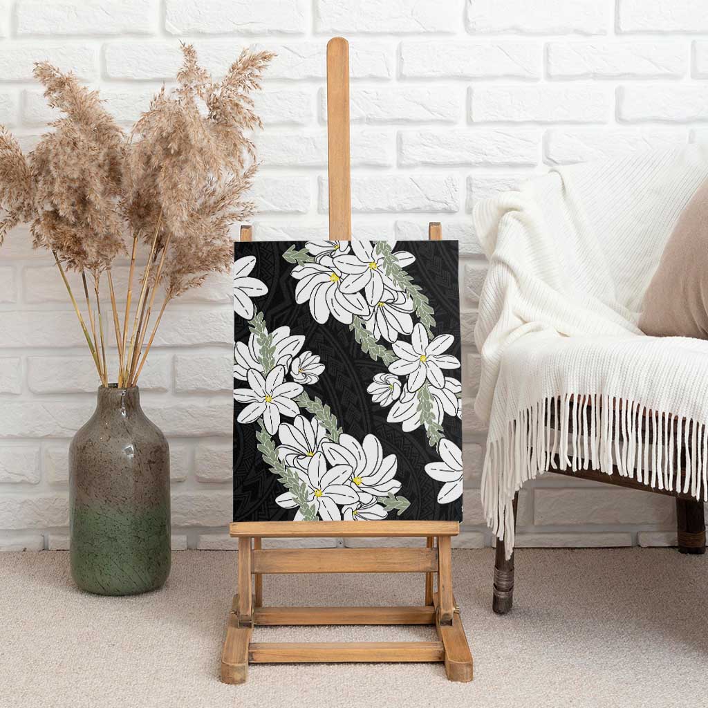 Ia Orana Tahiti Tiare Canvas Wall Art Black Lei LT7 - Polynesian Pride