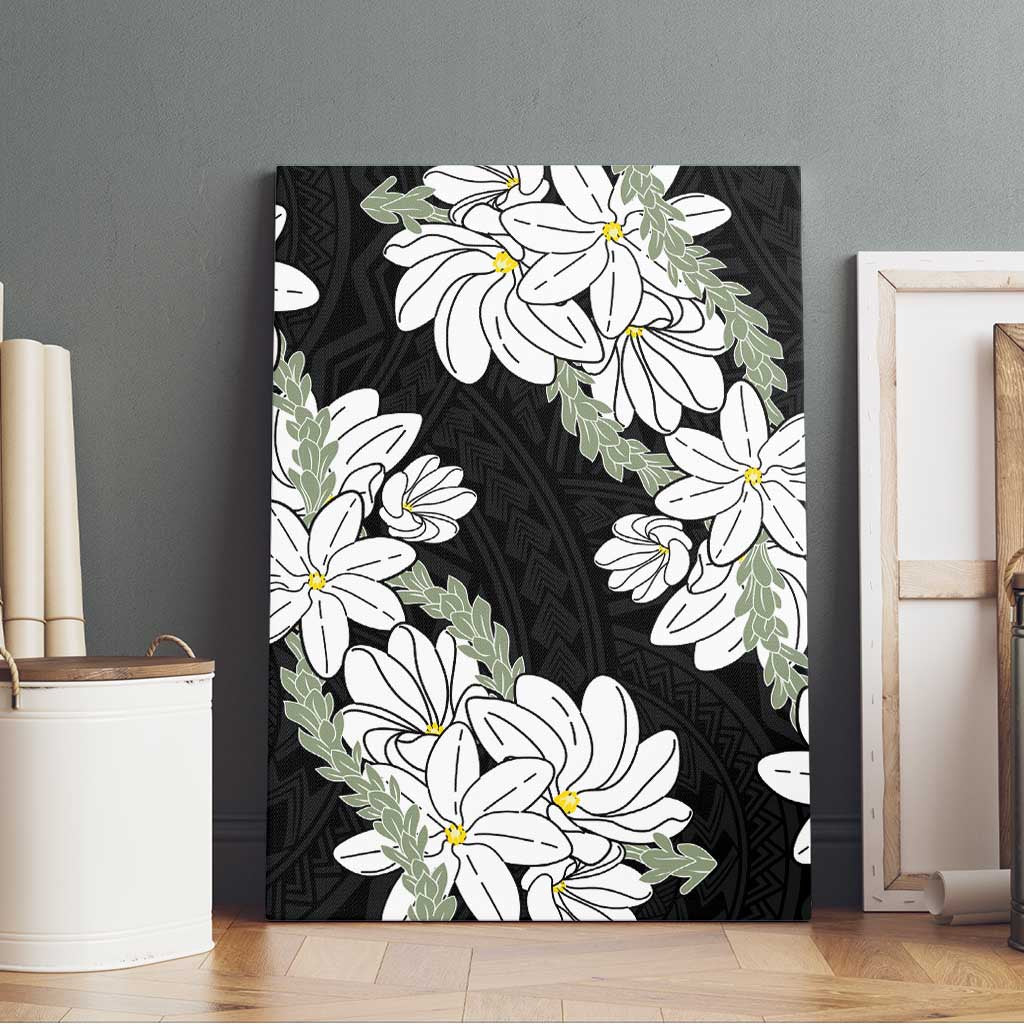 Ia Orana Tahiti Tiare Canvas Wall Art Black Lei LT7 - Polynesian Pride