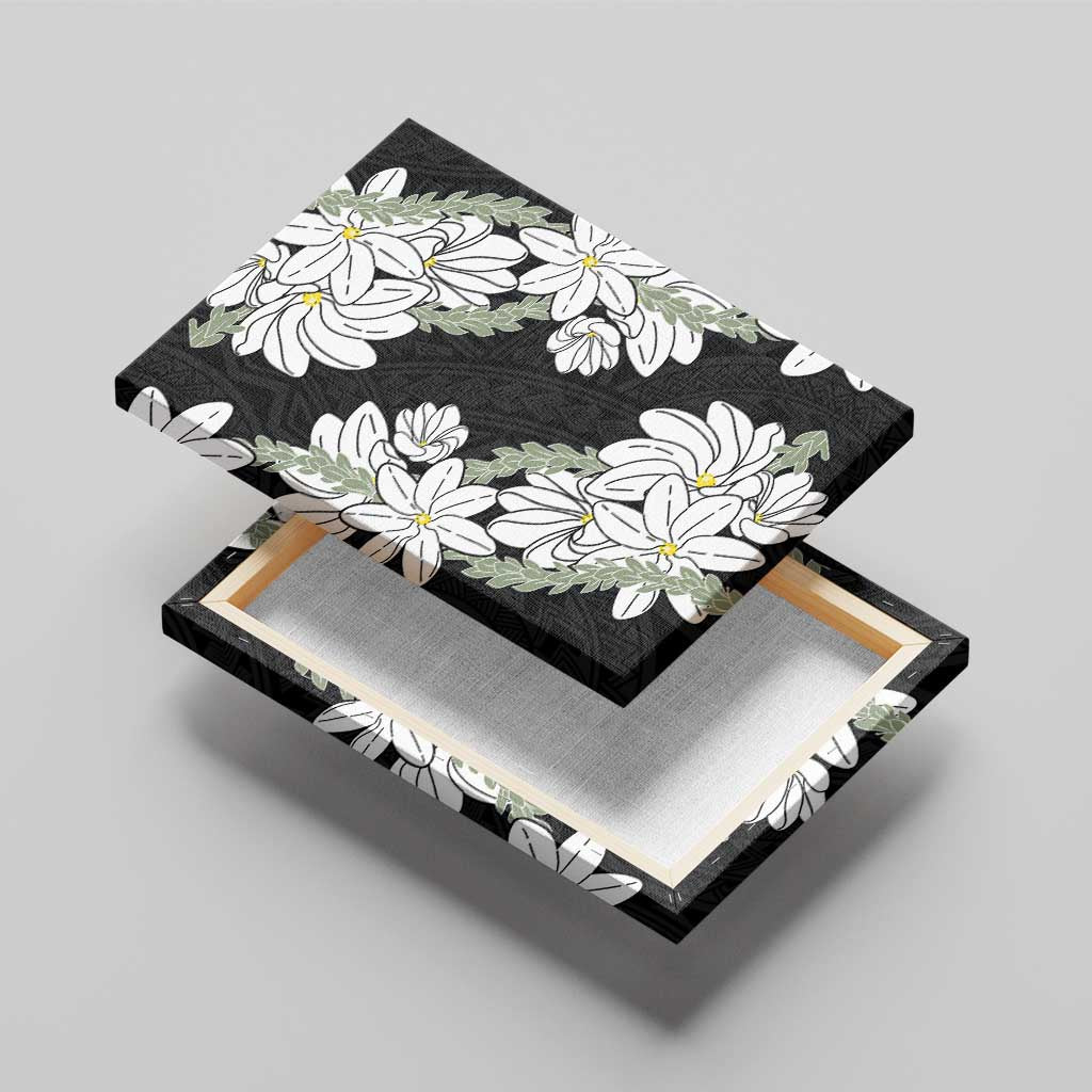 Ia Orana Tahiti Tiare Canvas Wall Art Black Lei LT7 - Polynesian Pride