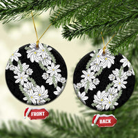 Ia Orana Tahiti Tiare Ceramic Ornament Black Lei LT7 Circle Black - Polynesian Pride
