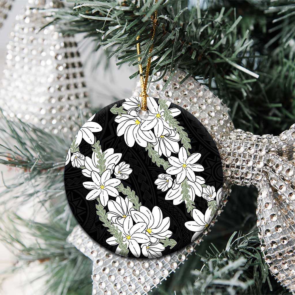 Ia Orana Tahiti Tiare Ceramic Ornament Black Lei LT7 - Polynesian Pride