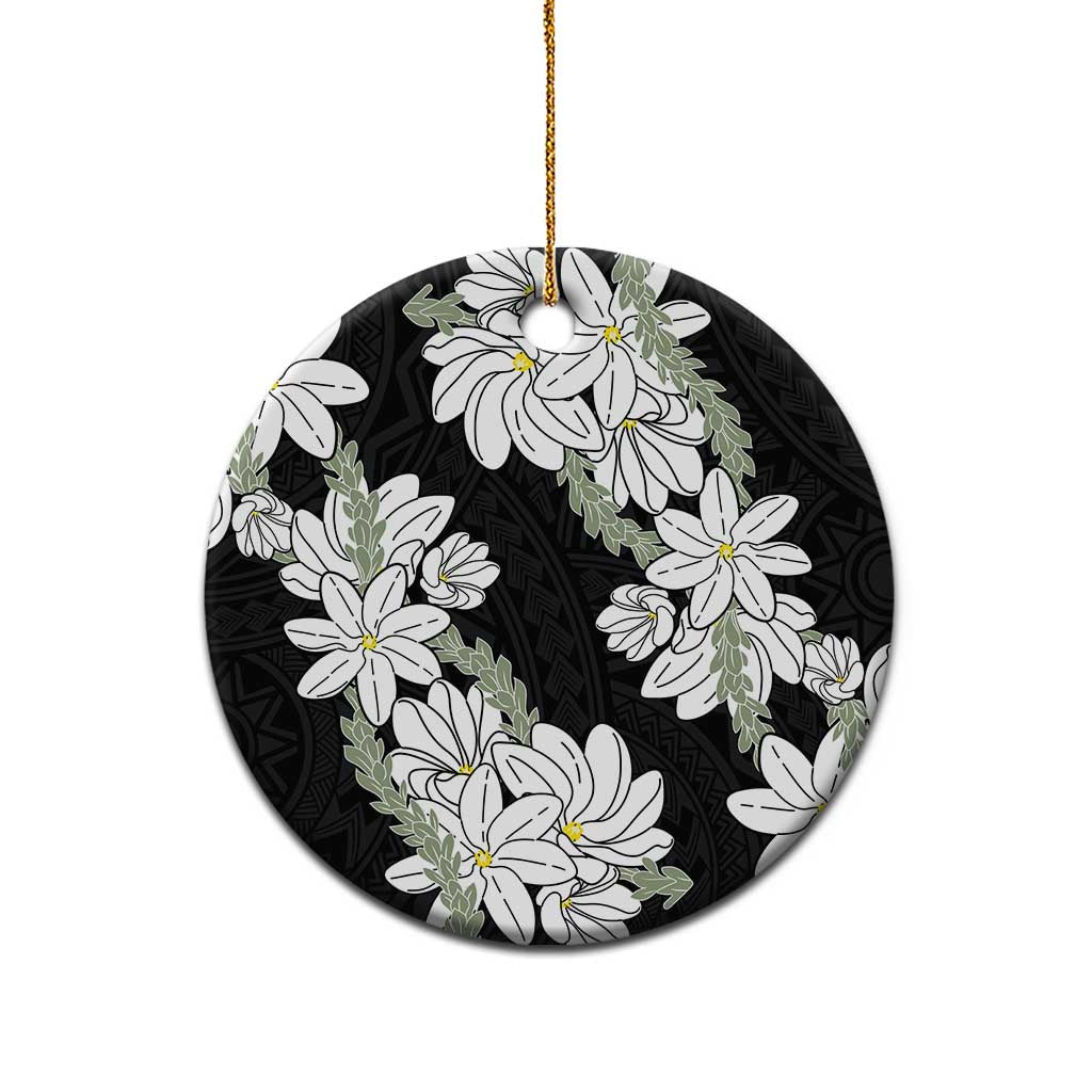 Ia Orana Tahiti Tiare Ceramic Ornament Black Lei LT7 - Polynesian Pride
