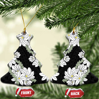 Ia Orana Tahiti Tiare Ceramic Ornament Black Lei LT7 Christmas Tree Black - Polynesian Pride