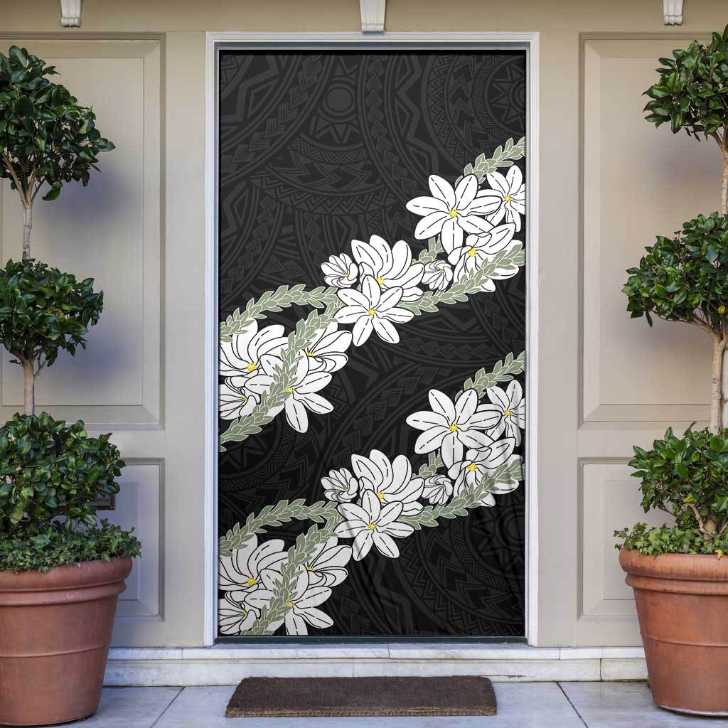 Ia Orana Tahiti Tiare Door Cover Black Lei - Polynesian Pride