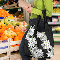 Ia Orana Tahiti Tiare Grocery Bag Black Lei - Polynesian Pride