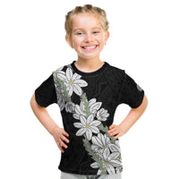 Ia Orana Tahiti Tiare Kid T Shirt Black Lei - Polynesian Pride