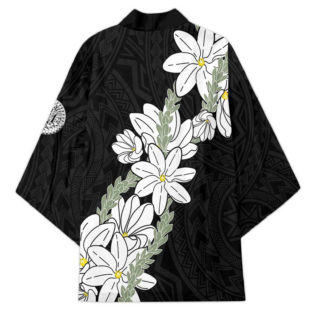 Ia Orana Tahiti Tiare Kimono Black Lei LT7 - Polynesian Pride