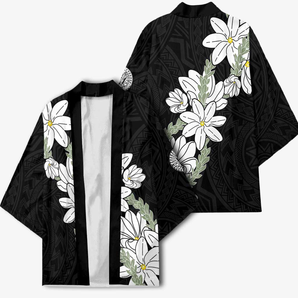 Ia Orana Tahiti Tiare Kimono Black Lei LT7 - Polynesian Pride
