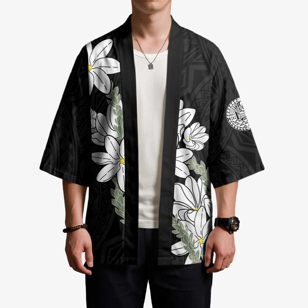 Ia Orana Tahiti Tiare Kimono Black Lei LT7 - Polynesian Pride