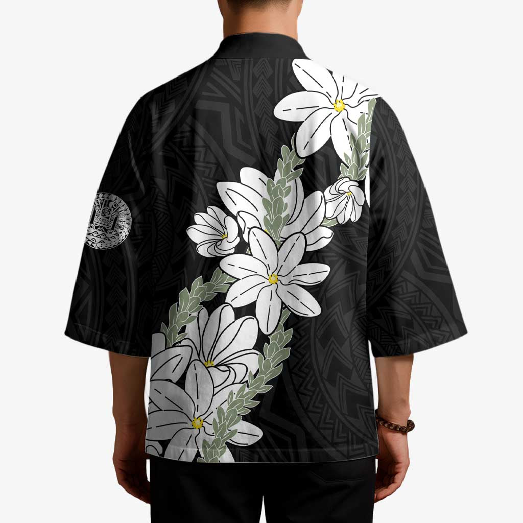 Ia Orana Tahiti Tiare Kimono Black Lei LT7 - Polynesian Pride