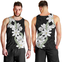 Ia Orana Tahiti Tiare Men Tank Top Black Lei - Polynesian Pride