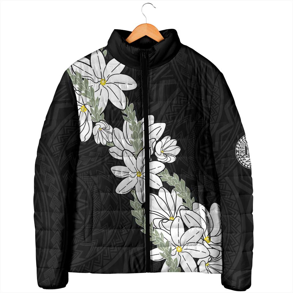 Ia Orana Tahiti Tiare Padded Jacket Black Lei LT7 - Polynesian Pride