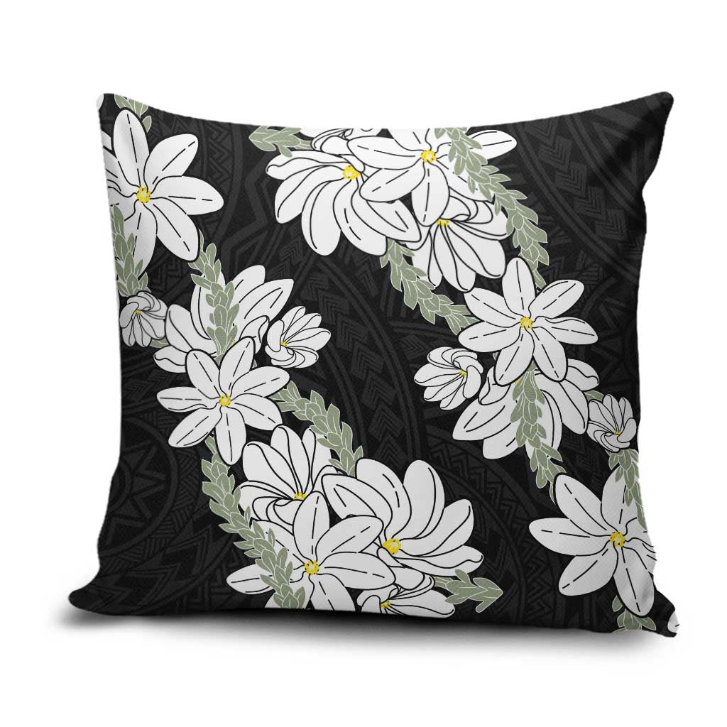 Ia Orana Tahiti Tiare Pillow Cover Black Lei - Polynesian Pride