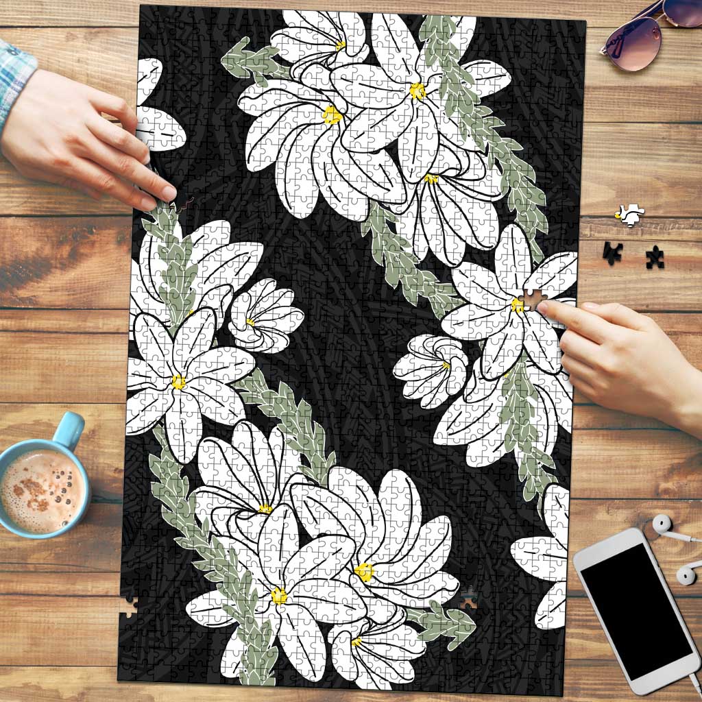 Ia Orana Tahiti Tiare Puzzle Black Lei LT7 Black - Polynesian Pride
