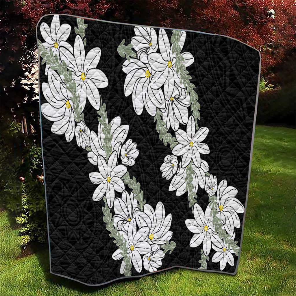 Ia Orana Tahiti Tiare Quilt Black Lei - Polynesian Pride