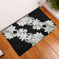 Ia Orana Tahiti Tiare Rubber Doormat Black Lei LT7 - Polynesian Pride