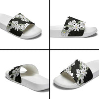 Ia Orana Tahiti Tiare Slide Sandals Black Lei LT7 - Polynesian Pride