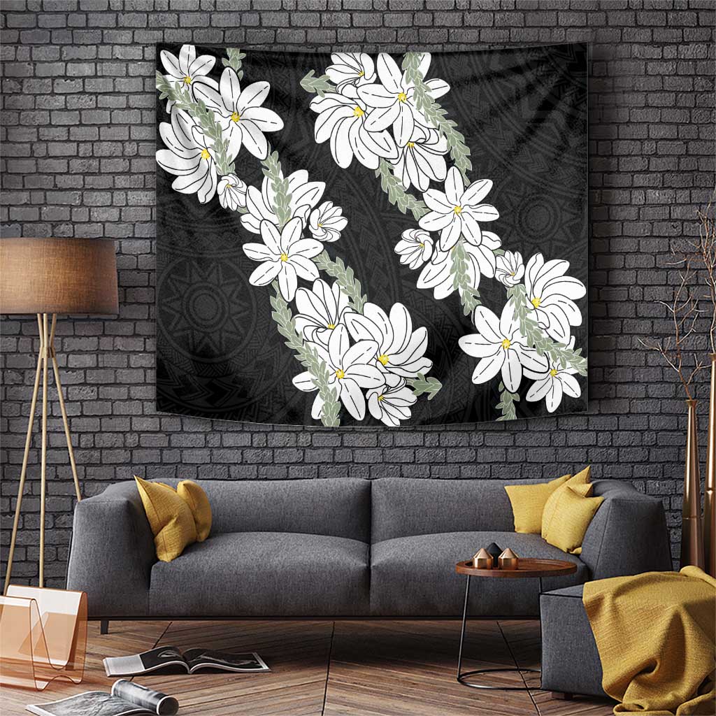 Ia Orana Tahiti Tiare Tapestry Black Lei - Polynesian Pride