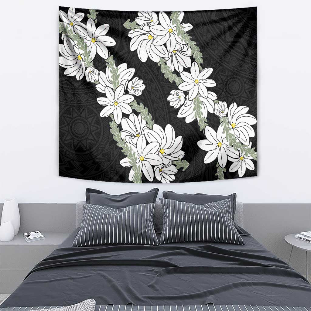 Ia Orana Tahiti Tiare Tapestry Black Lei - Polynesian Pride
