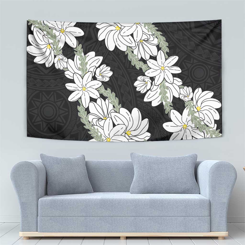 Ia Orana Tahiti Tiare Tapestry Black Lei - Polynesian Pride