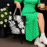 Ia Orana Tahiti Tiare Tote Bag Black Lei - Polynesian Pride