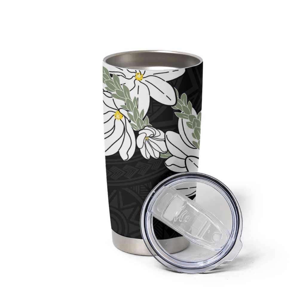Ia Orana Tahiti Tiare Tumbler Cup Black Lei - Polynesian Pride