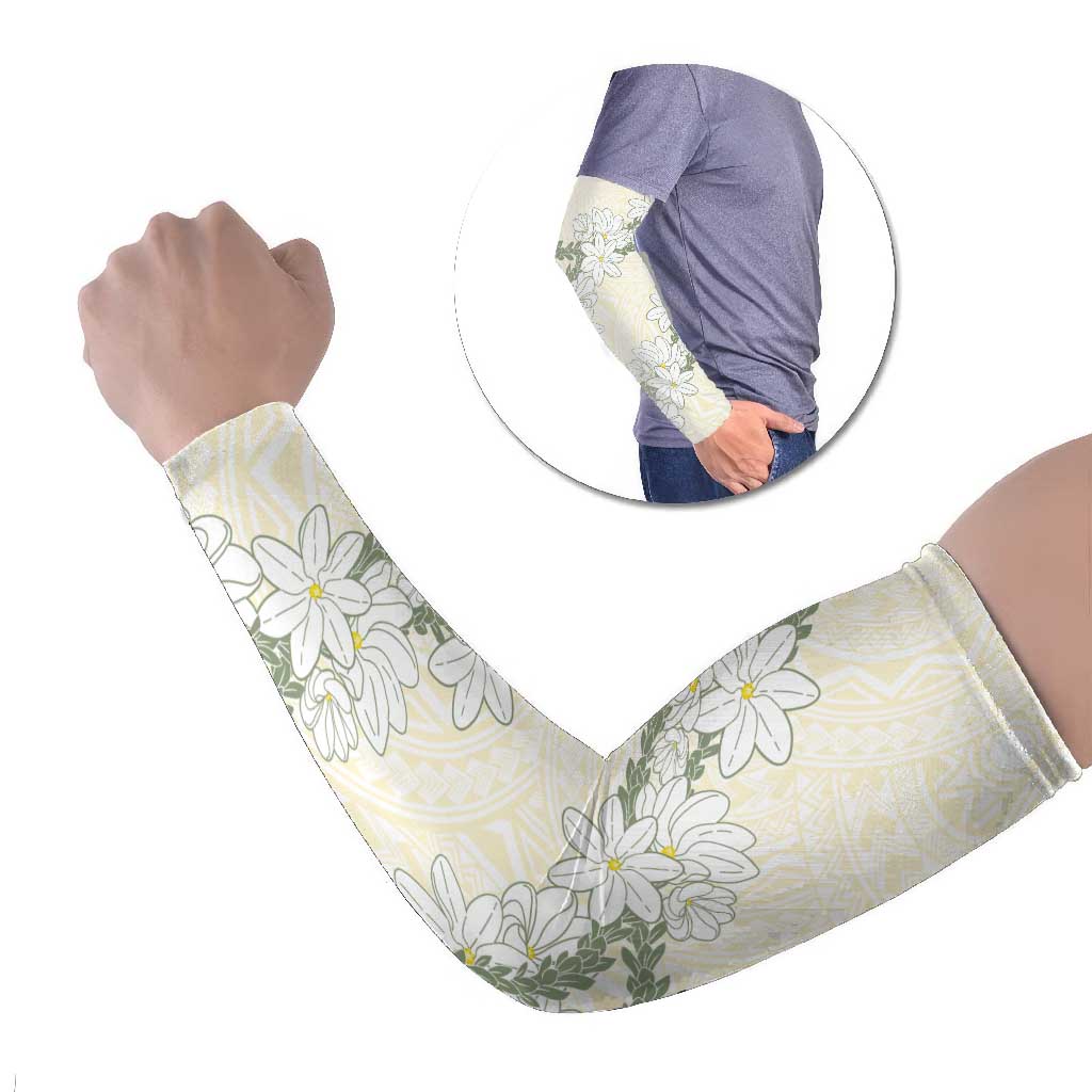 Ia Orana Tahiti Tiare Arm Sleeves Lemon Yellow Lei - Polynesian Pride