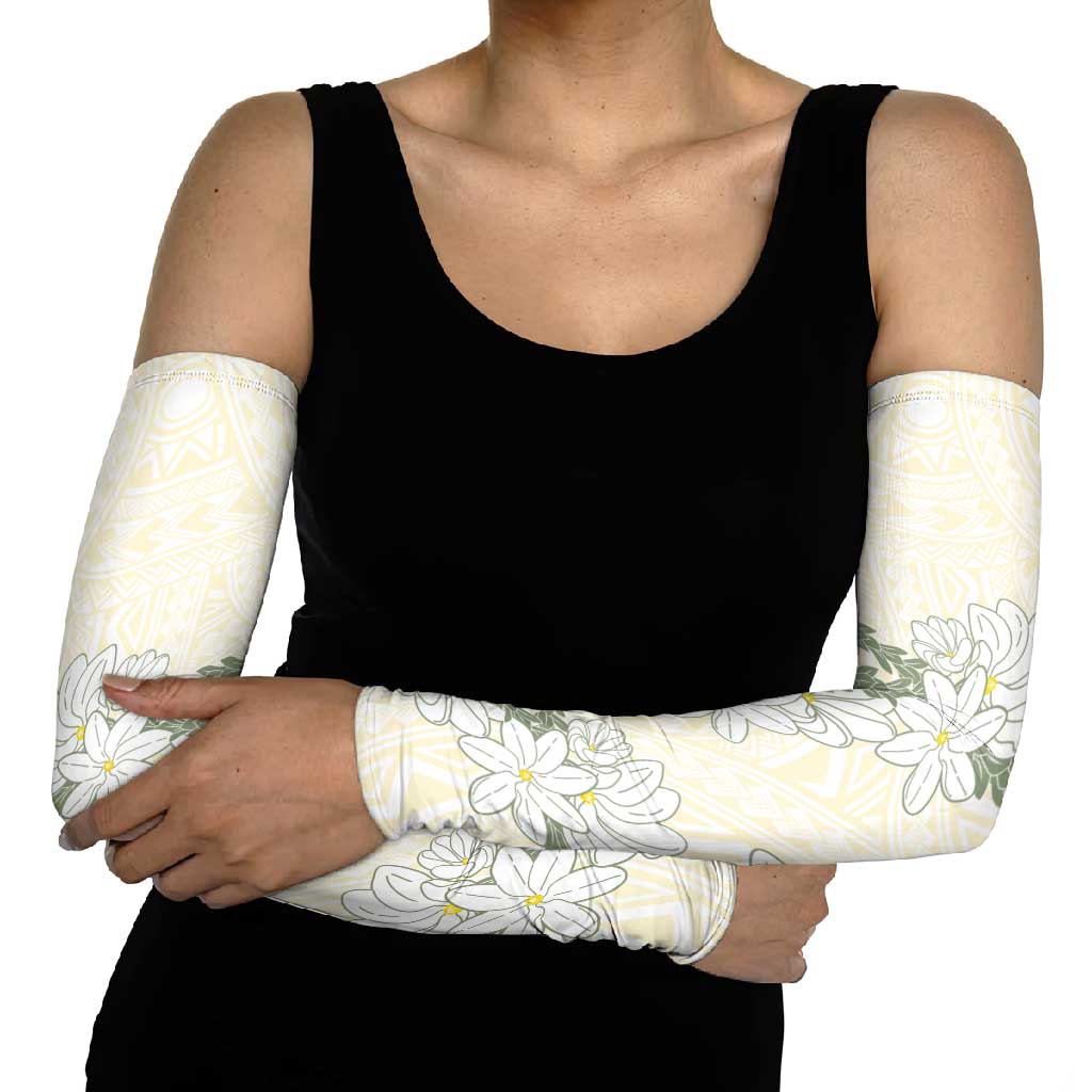 Ia Orana Tahiti Tiare Arm Sleeves Lemon Yellow Lei - Polynesian Pride
