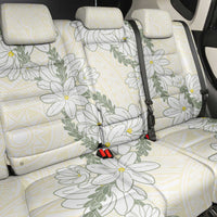 Ia Orana Tahiti Tiare Back Car Seat Cover Lemon Yellow Lei - Polynesian Pride