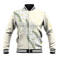 Ia Orana Tahiti Tiare Baseball Jacket Lemon Yellow Lei LT7 Unisex Lemon - Polynesian Pride