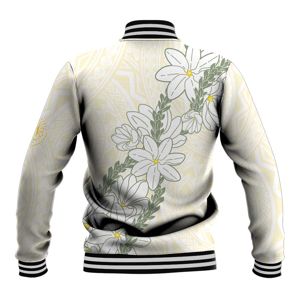Ia Orana Tahiti Tiare Baseball Jacket Lemon Yellow Lei LT7 - Polynesian Pride