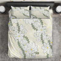 Ia Orana Tahiti Tiare Bedding Set Lemon Yellow Lei - Polynesian Pride